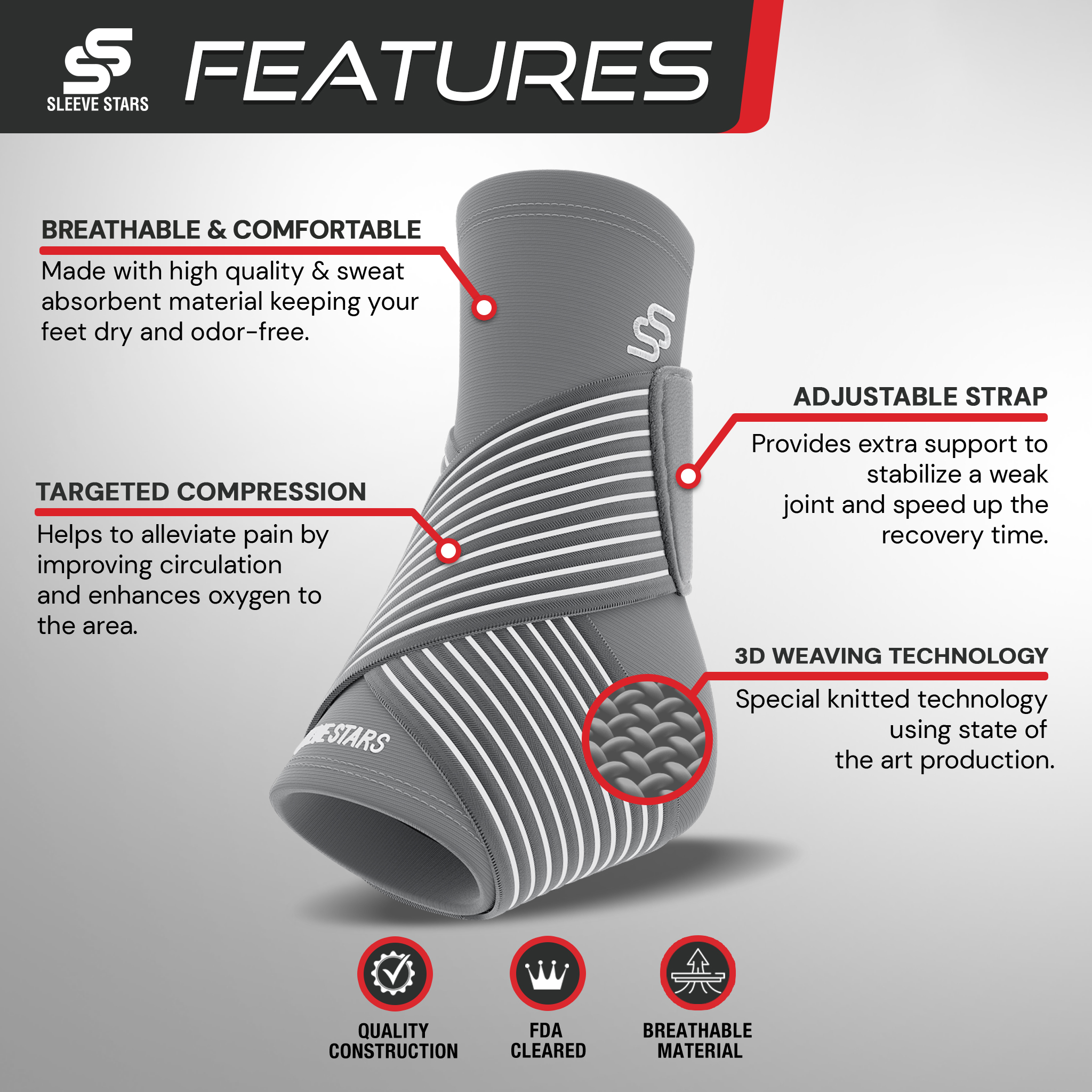 Sleeve Stars Ankle Brace Support