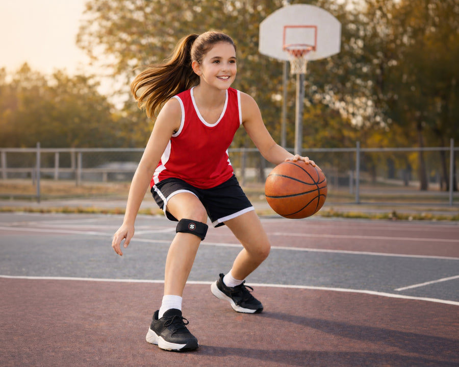 Person exercising with ankle support