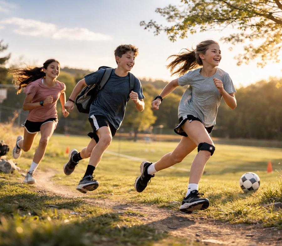 Person exercising with ankle support